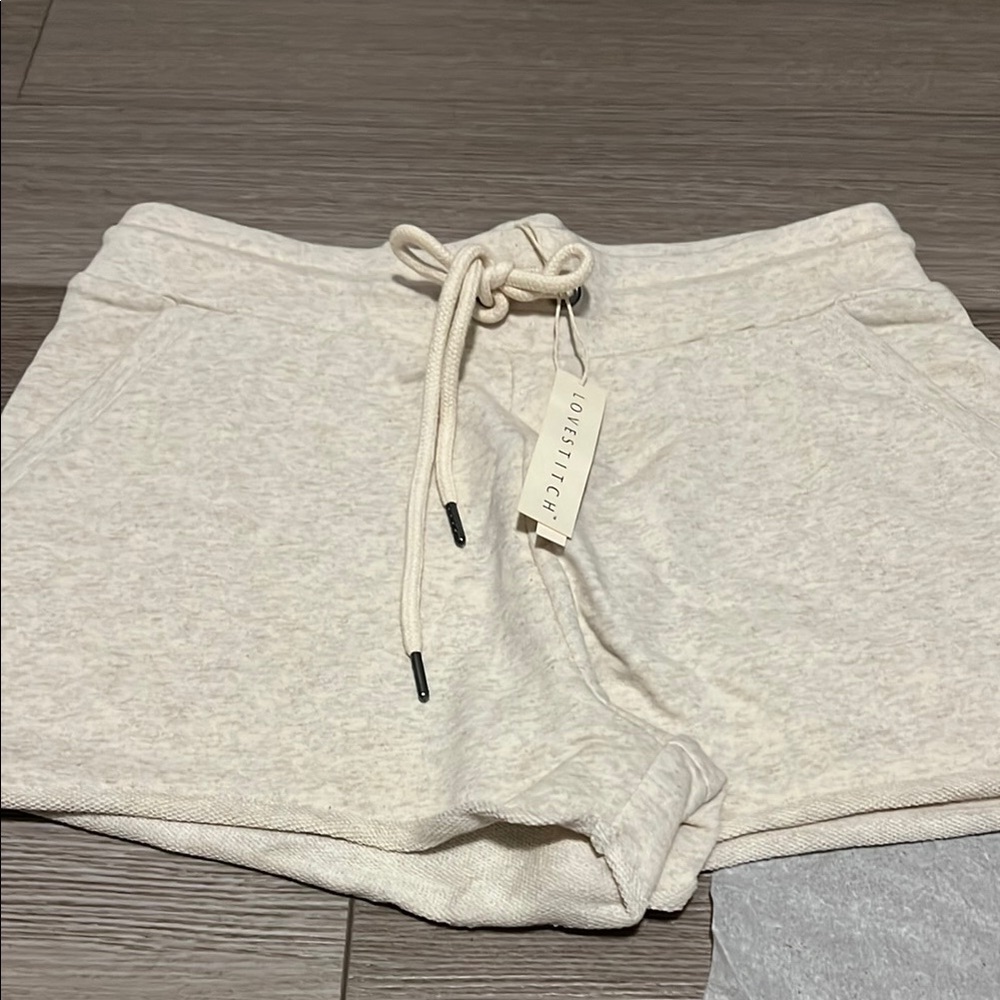 Lovestitch Cream Casual Shorts